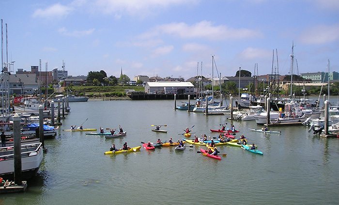 photo of group kayakers